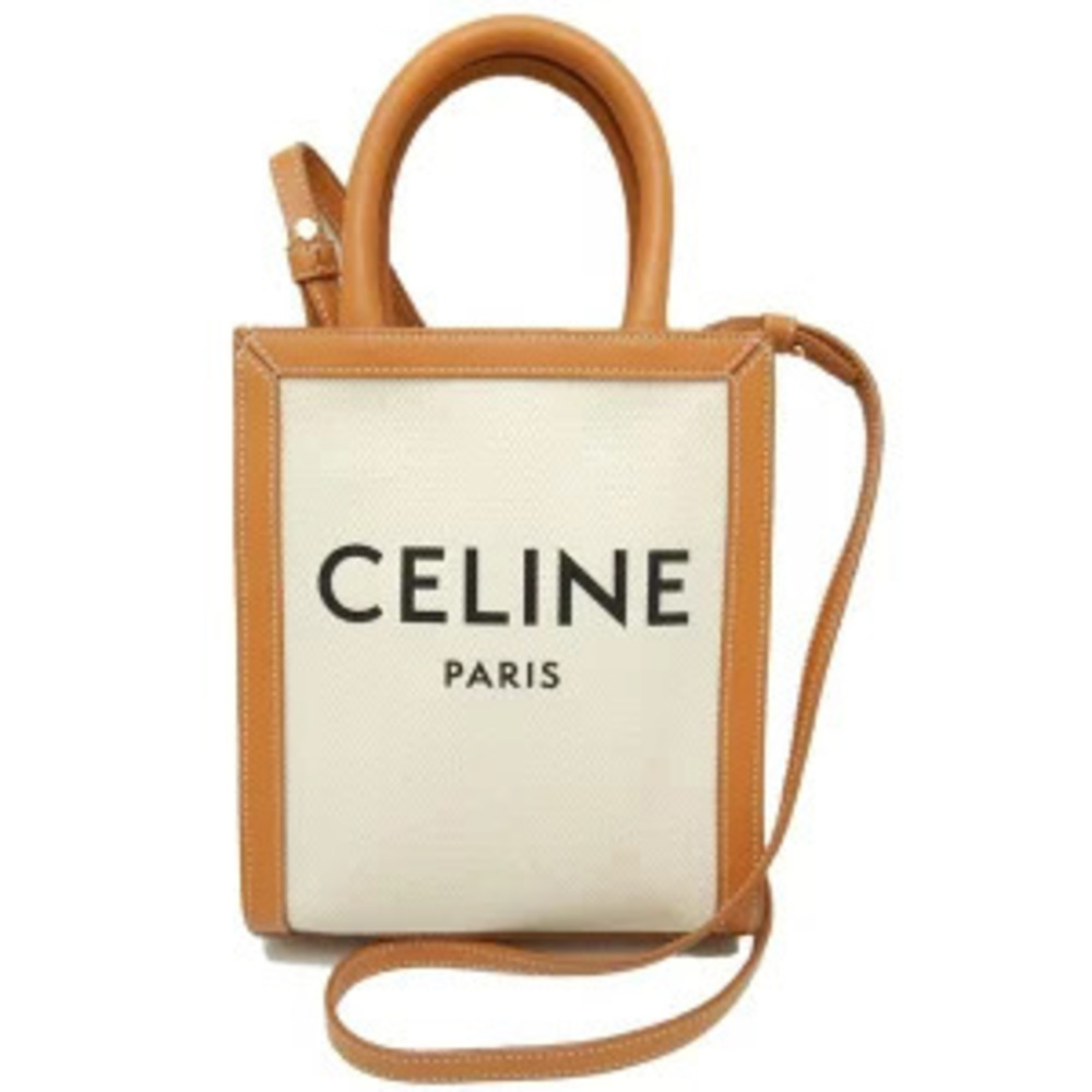 CELINE Vertical Cabas Tote Bag Calfskin Tan - Picture 9 of 9